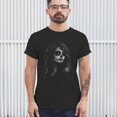 thumbnail image 4 of Web Sugar Skull T-shirt Black White Monochrome Gothic Beauty Elegant Day of the Dead Dia de Los Muertos Men's Tee, 4 of 7