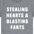 thumbnail image 3 of Instant Message - Stealing Hearts And Blasting Farts - Valentine's Day - Youth Short Sleeve T-Shirt, 3 of 6