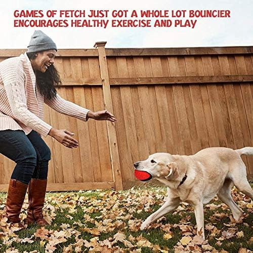 Dog Squeaky Toys for Aggressive chewers Large Breed Balls Interactive Ball Toy Almost Indestructible Tough Durable Stick Medium Small Dogs Puppy Chew with Non-Toxic Natural Rubber
