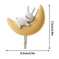 thumbnail image 3 of Cute No Drill Adhesive Hooks adult Dormitory Wall Hangers Key Holders Door Back Organization Damage-Free Mounting Solutions, 3 of 3