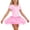Pink, variant on Girls Ballet Tutu Dress 3-13 Years, Short Sleeve Crew Neck Solid Color Dance Dress with Bow, Soft Stretchy Princess Tutu Skirt for Ballet Class Birthday Party Sky Blue