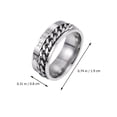 thumbnail image 2 of 1Pc Unisex Fashion Titanium Steel Ring Rotatable Ring Roman Numerals Ring, 2 of 9