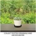 thumbnail image 3 of HOOWIFFY Durable Black Stainless Steel Flowerpot Tray for Indoor Plants and Garden Water Catcher, 3 of 7