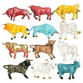 thumbnail image 1 of 12Pcs Adorable Cattle Figurine Crafts Kindergarten Lifelike Cattle Animal Model, 1 of 9