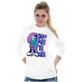 thumbnail image 3 of Cool Urban Kanji Smurf Cartoon Long Sleeve TShirt Men Women Brisco Brands S, 3 of 5