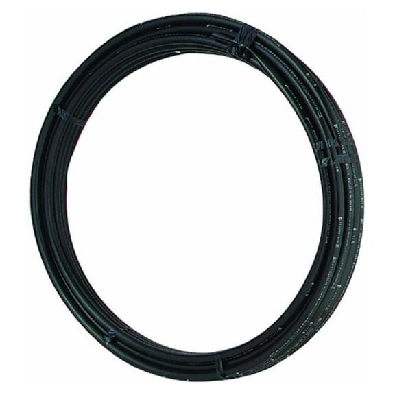 Crestline 3/4" x 100' HDPE Flexible Pipe - 160 PSI, NSF Approved, Black - Farm, Ranch, Irrigation, & Industrial Use