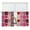 Red Pink Beige, variant on Semi Sheer Window Curtains 63 Inches Long, Valentine's Day Rod Pocket Voile Silky Chiffon Curtain Treatment Drapes for Kitchen, Living Room, Pink Black Checked Love Hearts Romantic 52"x63", 2 Panels