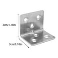 thumbnail image 4 of Youkk 4pieces Code d'Angle en Acier Inoxydable Fiable et Robuste - Connecteurs Matériels pour les Pièces Renforcées Support à Angle Droit, 4 of 6