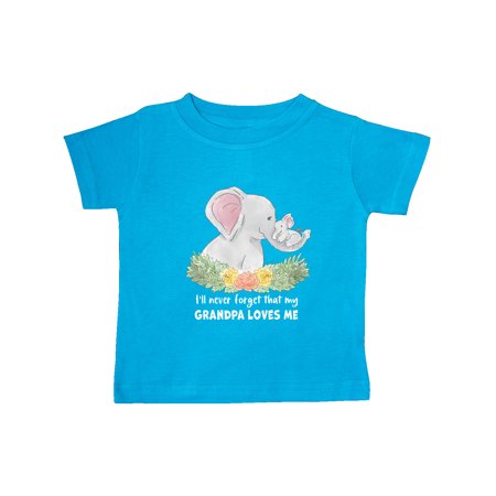 

Inktastic I ll Never Forget That My Grandpa Loves Me Cute Elephants Gift Baby Boy or Baby Girl T-Shirt