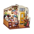 thumbnail image 2 of Kit de casa en miniatura para hacer mismo, kit de casa de muñecas, decoraciones con luces LED, kits de modelos de minicasas, kit de muebles en Cocina, 2 of 8