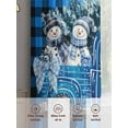 thumbnail image 6 of Blue Truck Sheer Curtains 45 inches Long, Winter Snowman Merry Christmas Tree Plaid Light Filtering Sheer Window Curtains Rod Pocket Voile Drapes for Bedroom Living Room, 2 Panels 52"W x 45"L, 6 of 7