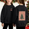thumbnail image 1 of Cowsor Chandails en Molleton pour Filles Enfants Mignon Graphique Col Rond Chandail Tops Xmas Manches Longues Chemises de Vacances, 1 of 7