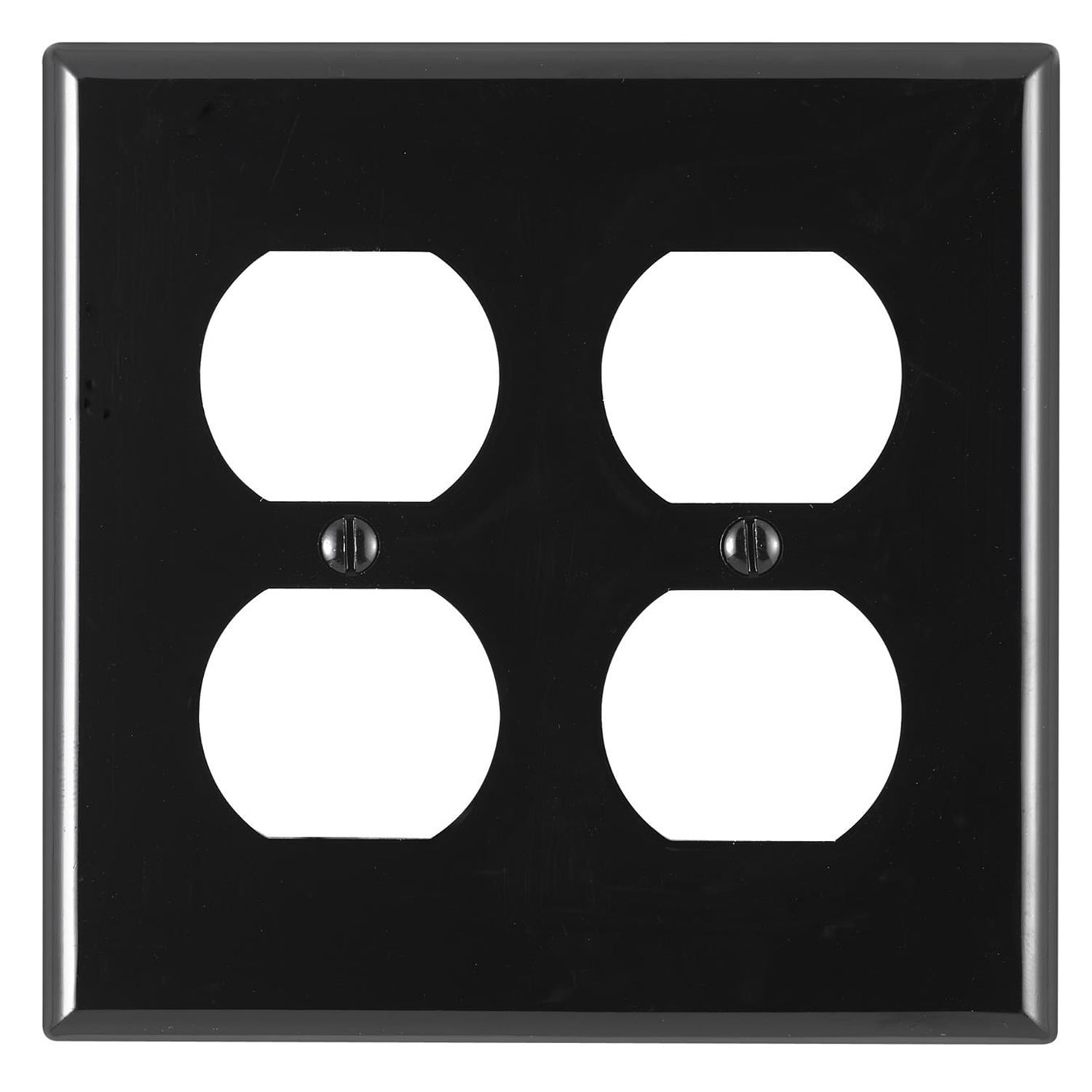 Leviton Black 2 gang Nylon Duplex Outlet Wall Plate 1 pk