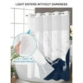 thumbnail image 4 of No Hook Cloth Fabric Shower Curtain with Snap in Liner, Blue Marble Crack Waterproof Shower Curtains Set with See Through Top Window, Modern Abstract Geometric Texture Bath Curtains Shower 36"x72", 4 of 6