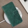 thumbnail image 7 of SaniMore for iPhone 15 Plus 6.7" Case Wireless Charging Support, Magnetic Flip Wallet Card Holder PU Leather Cover Built-in Kickstand & Wrist Strap Full Body Protective Shell, Darkgreen, 7 of 7