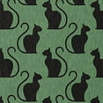 thumbnail image 2 of Simply Daisy Spooky Cats Sage Halloween Chenille Area Rug, 3' x 5', 2 of 5