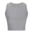 thumbnail image 6 of Breezora Women's Sleeveless Round Neck Tank Top Lightweight Breathable Summer Blouse for Casual Outfits L Size Gray, 6 of 8