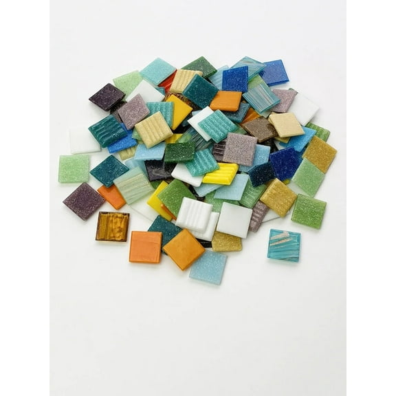 100 Grams Quartz Mosaic Tiles Stone 2*2CM Cutted Irregular Square Transmitting Bump Back Craft Children Diy Accessories