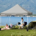 thumbnail image 2 of Patiojoy 10x10ft Pop up Tent, 4 Height Adjustment Folding Camping Tent with Awning Grey, 2 of 10