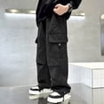 thumbnail image 6 of Bovxnpu Boys Pull on Cargo Pants Hiking Sports Pants Cargo Straight Leg Boys Loose Versatile Casual Outer Comfortable Sweatpants Pants, 6 of 6