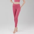 thumbnail image 5 of Miluxas Womens Leggings Soft Leggings for Women High Waisted Leggings Tummy Control Yoga Pants Hot Pink L(L), 5 of 9