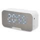thumbnail image 5 of Altavoz Bluetooth con Despertador Digital Pantalla de Temperatura Anuncio de Voz Radio FM Espejo Despertador Altavoz Blanco, 5 of 5