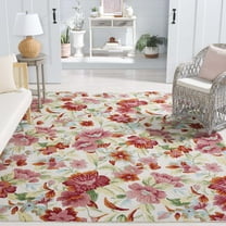 Safavieh Easy Care Aithne Floral Area Rug, Ivory/Red, 5' x 8'