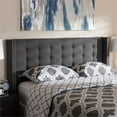 thumbnail image 2 of Bowery Hill Fabric King Panel Headboard with Diamond Button-Tufted in Dark Gray, 2 of 5