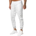 thumbnail image 5 of Vedolay Sweatpants Men Linen Pants Casual Long Pants Casual Trousers White,XL, 5 of 5