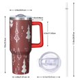 thumbnail image 2 of Red Christmas Tree and Star Pattern Tumbler with Handle and Lid,40oz Double Wall Vacuum Insulated Tumbler,Cups Gift for Women and Men, 2 of 7