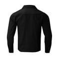thumbnail image 4 of Fgnfyis Mens Jacket Autumn Winter Casual Solid Color Buttoned Denim Jacket Workwear Style Cardigan Mens Winter Coats Black S, 4 of 6