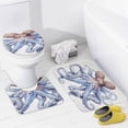thumbnail image 4 of Octopus in The Mysterious Ocean 4Pcs Shower Curtain Set Shower Curtain Set with Carpet Bath Mat, 4 of 8