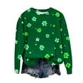 thumbnail image 5 of ICHUANYI Womens Crewneck Sweatshirts Raglan St. Patrick's Print Shirts Casual Long Sleeve Pullover Tops, 5 of 5