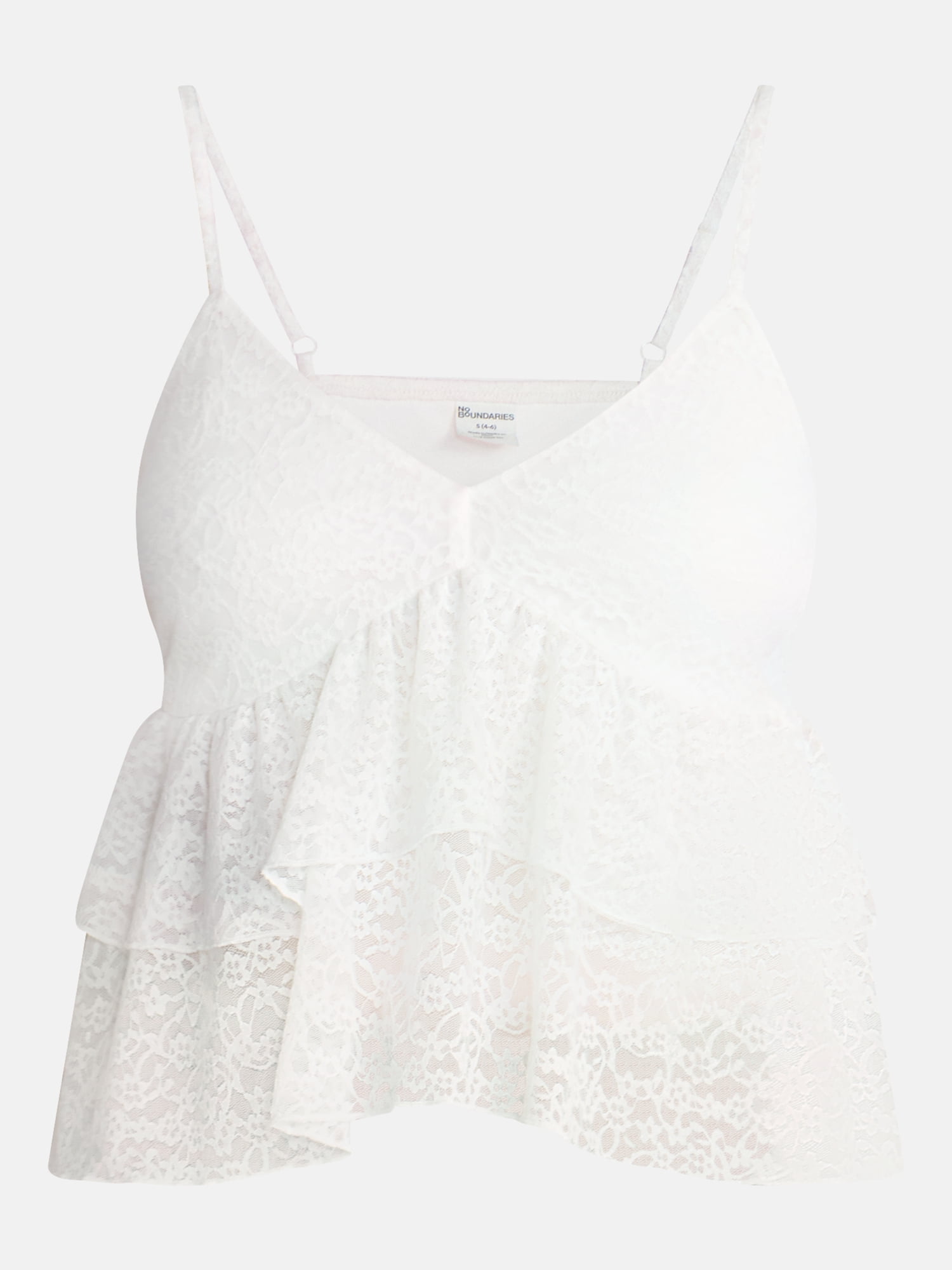 No Boundaries Layered Lace Tank Top, Women's XXS-XXL