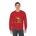 thumbnail image 5 of Pumpkin Skull Dot Day Unisex Heavy Blend™ Crewneck Sweatshirt, 5 of 7