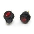 thumbnail image 2 of REd LED 12V 20A Car Boat ON/OFF Round Waterproof Rocker Toggle Switch, 2 of 6