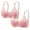 Pink, variant on LYEAA Women Bras Push up Packs of 2 No Wire Wirefree Everyday Bras Breathable Wireless Solid Color Daily Sleep Bras Comfortable Shaping Soft Stretch T-Shirt Bras Beige 38/85