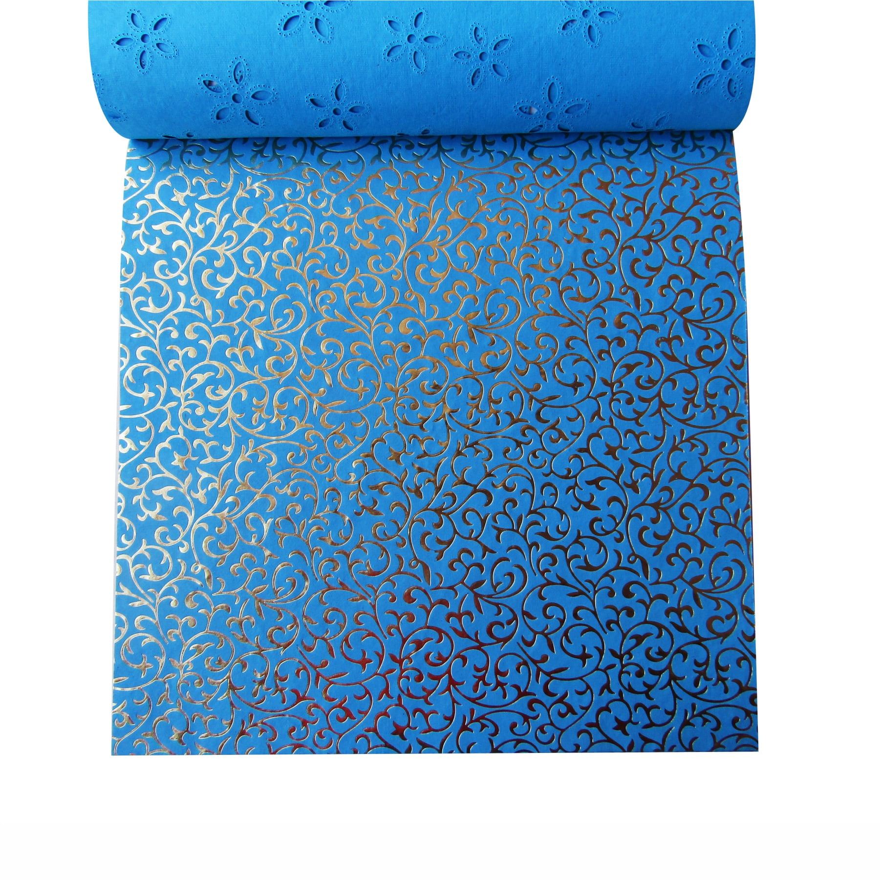 Paperhues Shades of Blue Handmade Scrapbook Paper 12 x 12" Pad, 24 Sheets (2 sheets each of 12 styles)