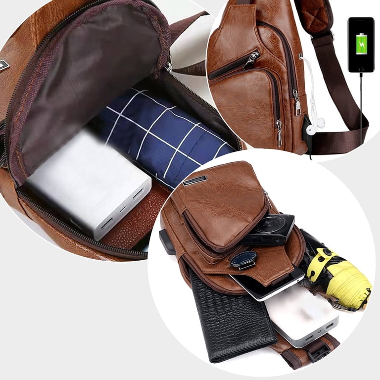 WQQZJJ Crossbody purse Small Backpack Sling Bag For Men  display picture 3