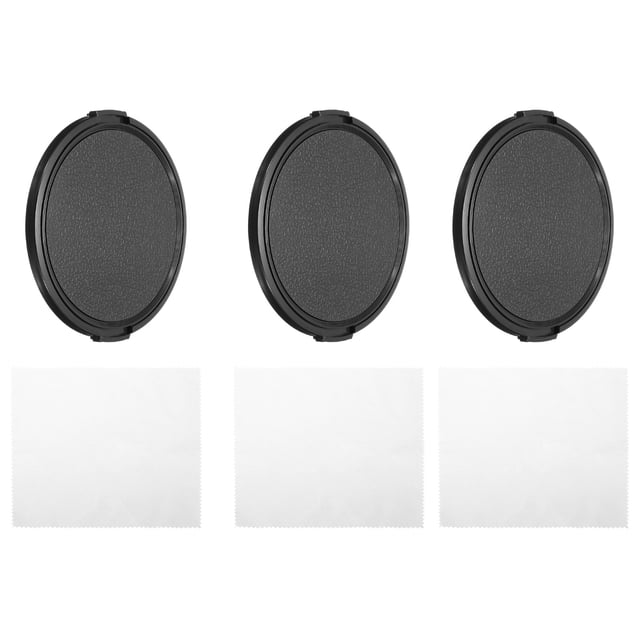 Unique Bargains 82mm Lens Cap, 3 Pack Sides Pinch Snap Camera Lens Cover for Front Lens