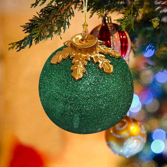 Tabletop Christmas Ornaments Plastic Decorative Ball Set for Tree Holiday Party Decor 3 Pieces