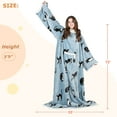 thumbnail image 4 of Microplush Sherpa Blanket with Sleeves for Women and Men, 4 of 7