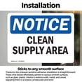 thumbnail image 3 of (2 Pack) Clean Supply Area OSHA Notice Sign 5 Inch X 3.5 Inch Vinyl Label Decal Sticker Weather Resistant, UV Protected for Workplace, Business, and Construction Site, Made in the USA, 3 of 7