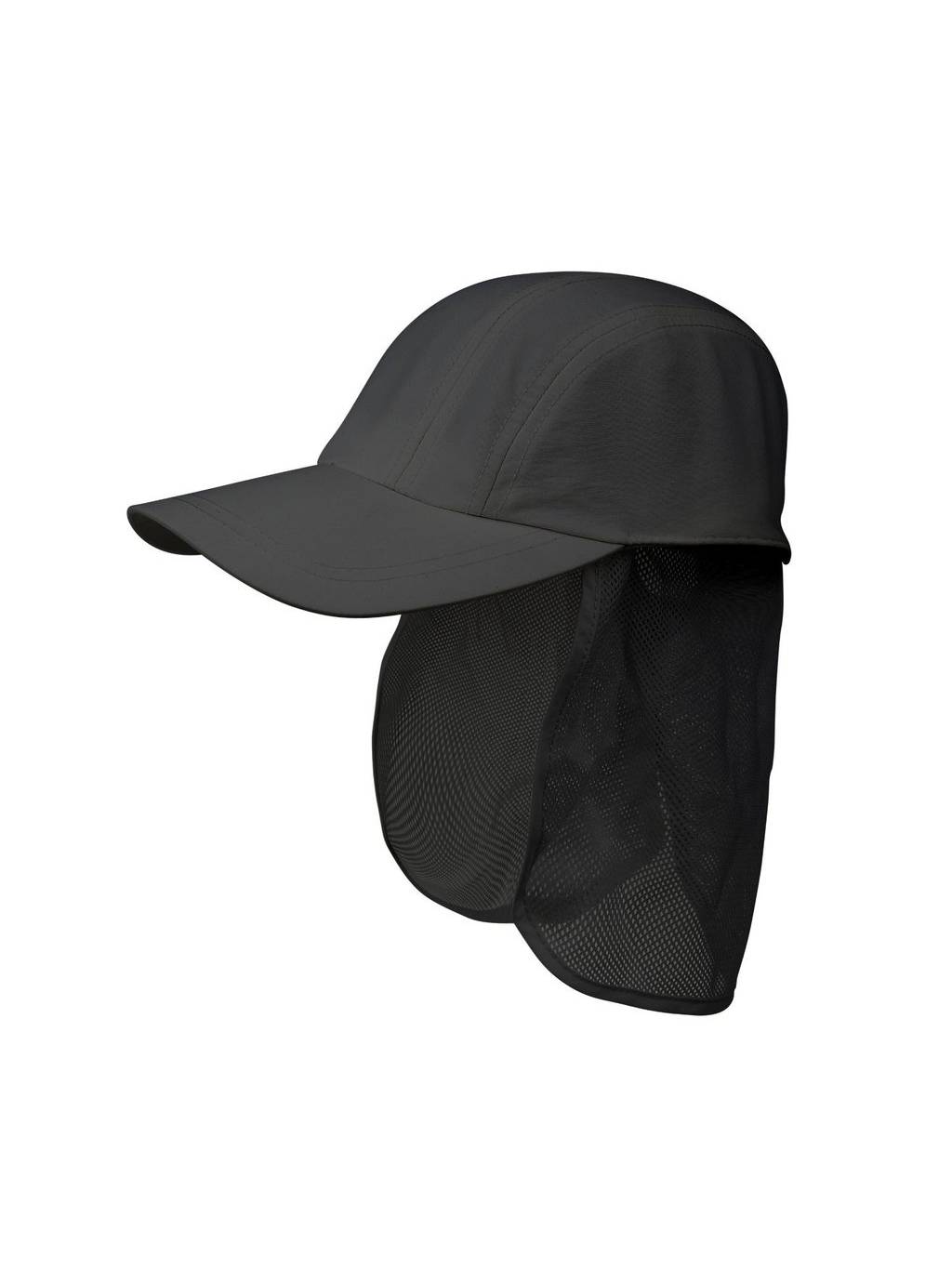 Juniper Taslon UV 5 Panel Cap with Tuck Away Flap - Black | Walmart Canada