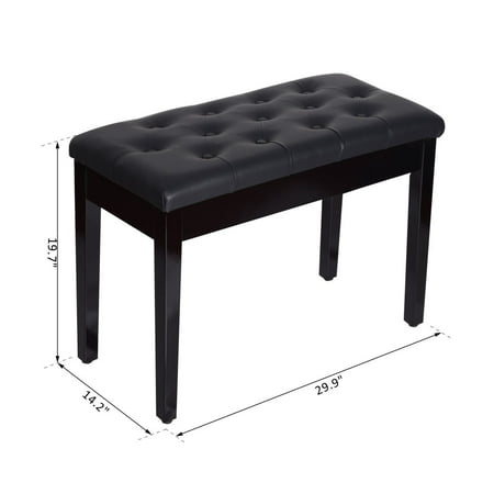 Storage Piano Bench Seat Faux Leather Padded Black Wooden Furniture Canada - Leather Bench Seat With Storage Storage Piano Bench Seat Faux Leather Padded Black Wooden Furniture Canada - Leather Bench Seat With Storage