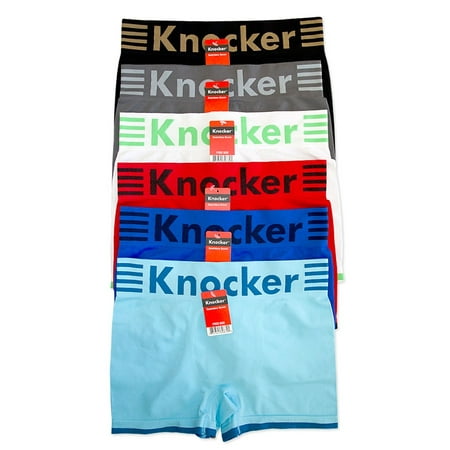 Fold Over Waist Boxer - 6 Men Seamless Boxer Briefs Shorts Athletic Underwear Knocker Spandex High Waist