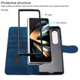thumbnail image 2 of Allytech Slim PU Leather Case for Galaxy Z Fold 5, 3D Geometric Lattice Luxury Slim Fit Soft Shell Bumper Shockproof Cell Phone Case Cover for Samsung Galaxy Z Fold 5, Darkblue, 2 of 2