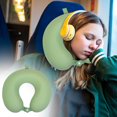 thumbnail image 1 of Almohada cervical de espuma viscoelástica de seda helada en forma de U XOAIHY: almohada refrescante de verano con cubierta de seda helada, que ofrece espuma viscoelástica de rebote lento para siestas, 1 of 3