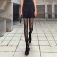 thumbnail image 4 of Medias de jacquard con estrella de luna negra para mujer Medias de malla transparente Fishent, 4 of 5