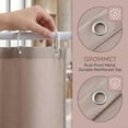 thumbnail image 2 of Unique Bargains Solid Color Linen-Like Shower Curtain with Hooks Beige 71"W x 71"L, 2 of 5